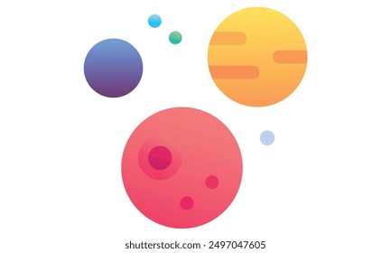 set of cosmos in doodle style: astronaut, planets, stars, rocket and alient,monster for design. Science space exploration.VectorAstronomy Day Gradient Space free icon
