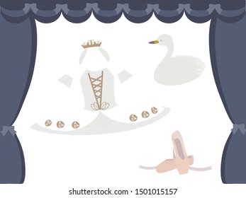 A set of costumes for ballet performances.