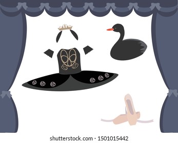 A set of costumes for ballet performances.