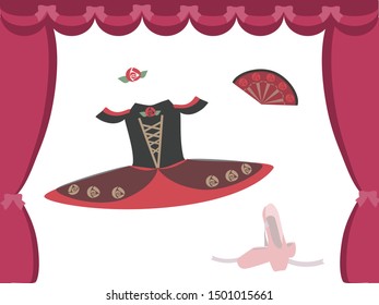 A set of costumes for ballet performances.