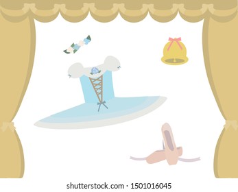 A set of costumes for ballet performances.