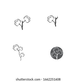 Set Cotton Logo Template vector symbol nature