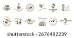 Set of cotton logo templates