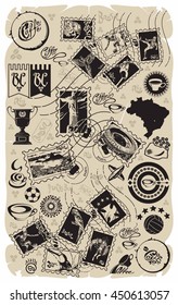 Set in the country of Brazil, vector