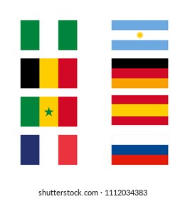 Set of country flags