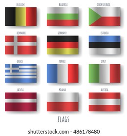 Set of country flags.