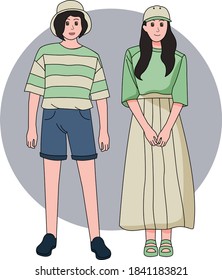 set of couple vector illustration