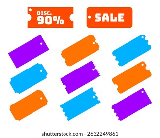 Set of coupon lottery and gift frames and illustrations soccer Ticket Ribbon Raffle Discount Ticket