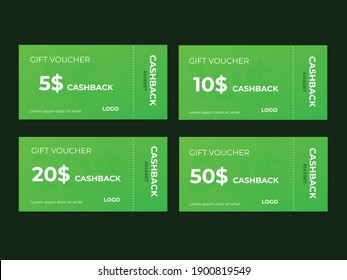 Set of coupon promotion sale for website, internet ads, social media or coupon.
Cashback coupon discount. Coupon discount with vector illustration
