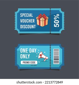 Set of coupon promotion sale for website, internet ads, social media or coupon. Big sale and super sale coupon discount. Coupon discount with vector illustration