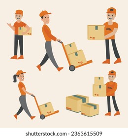 Colección Set of Courier Delivery