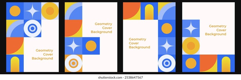 set of cover background templates abstract shapes. modern designs, branding, social media, flyer, and creative projects