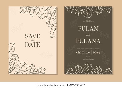 set cover content wedding invitation modern vintage retro rustic beauty elegant romantic background texture template with floral flower outline doodle hand drawn leaves vector illustration
