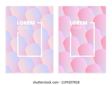 Set of cover design with abstract multicolored shapes. Vector illustration template. Universal abstract design for covers, flyers, banners, booklet and brochure