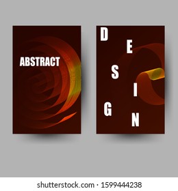 Set of cover design with abstract shapes. Vecror illustration template for cover, design, cards, flyers, brochures.