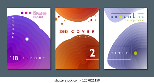 Set of cover design, brochure template, vector illustration