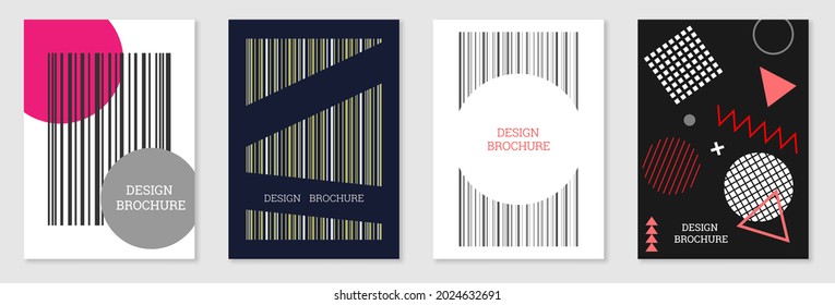 Diseño de portada al estilo Memphis. Diseño geométrico, fondo abstracto. Portada moderna y brillante, pancarta, afiche, folleto. Colores creativos.