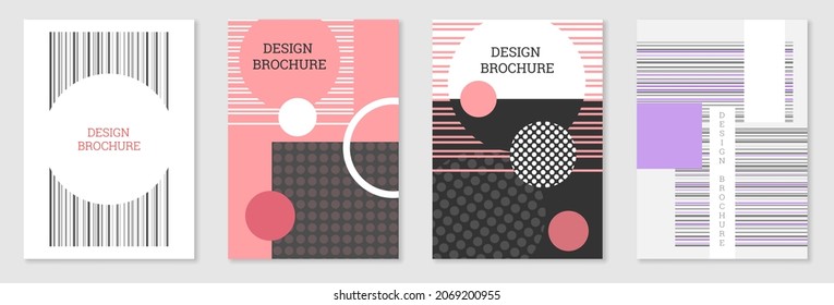 Diseño de portada al estilo Memphis. Diseño geométrico, fondo abstracto. Portada moderna y brillante, pancarta, afiche, folleto. Colores creativos.