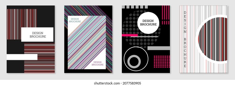 Diseño de portada al estilo Memphis. Diseño geométrico, fondo abstracto. Portada moderna y brillante, pancarta, afiche, folleto. Colores creativos.