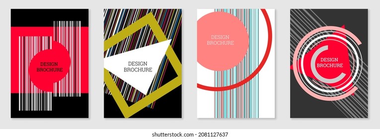 Diseño de portada al estilo Memphis. Diseño geométrico, fondo abstracto. Portada moderna y brillante, pancarta, afiche, folleto. Colores creativos.