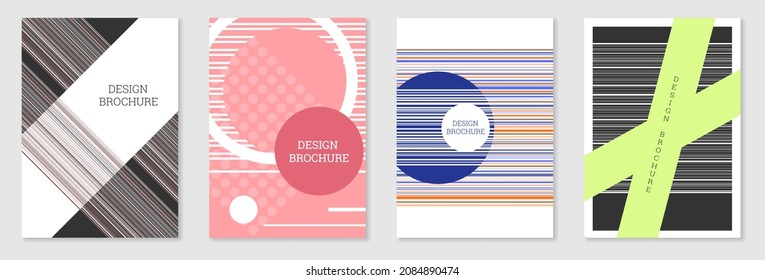 Diseño de portada al estilo Memphis. Diseño geométrico, fondo abstracto. Portada moderna y brillante, pancarta, afiche, folleto. Colores creativos.