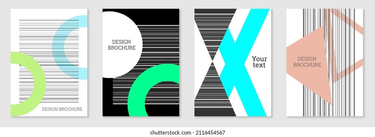 Diseño de portada al estilo Memphis. Diseño geométrico, fondo abstracto. Portada moderna y brillante, pancarta, afiche, folleto. Colores creativos.