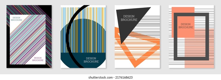 Diseño de portada al estilo Memphis. Diseño geométrico, fondo abstracto. Portada moderna y brillante, pancarta, afiche, folleto. Colores creativos.