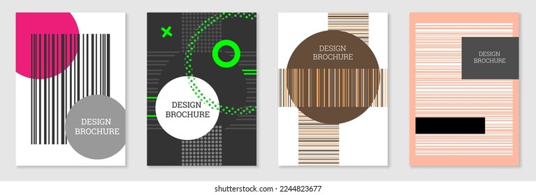 Diseño de portada al estilo Memphis. Diseño geométrico, fondo abstracto. Portada moderna y brillante, pancarta, afiche, folleto. Colores creativos.