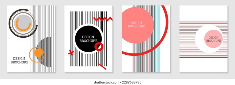 Diseño de portada al estilo Memphis. Diseño geométrico, fondo abstracto. Portada moderna y brillante, pancarta, afiche, folleto. Colores creativos.