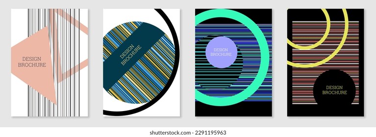 Diseño de portada al estilo Memphis. Diseño geométrico, fondo abstracto. Portada moderna y brillante, pancarta, afiche, folleto. Colores creativos.