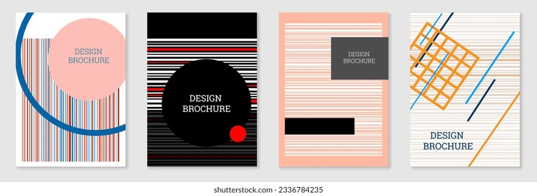 Diseño de portada al estilo Memphis. Diseño geométrico, fondo abstracto. Portada moderna y brillante, pancarta, afiche, folleto. Colores creativos.