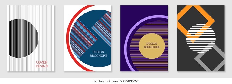 Diseño de portada al estilo Memphis. Diseño geométrico, fondo abstracto. Portada moderna y brillante, pancarta, afiche, folleto. Colores creativos.
