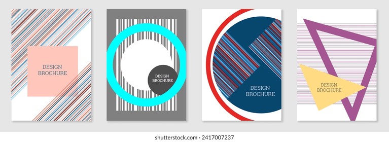 Diseño de portada al estilo Memphis. Diseño geométrico, fondo abstracto. Portada moderna y brillante, pancarta, afiche, folleto. Colores creativos.