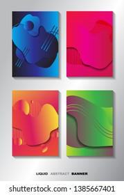 Set cover design with modern liquid background
