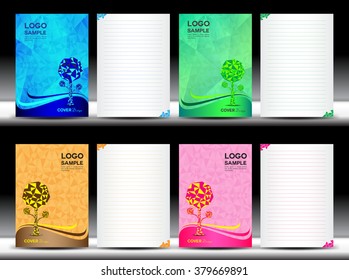 set Cover design for notebook, polygon background, tree polygon, brochure, poster, booklet, leaflet, cd cove, postcard, business card, annual report,Cover template,Abstract background 