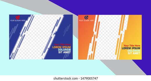 Set of Cover Design Template in A4. Can be adapt to Brochure, Annual Report, Magazine,Poster, Business Presentation, Portfolio, Flyer, Banner, Website. Blue and Orange color design.