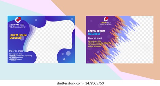 Set of Cover Design Template in A4. Can be adapt to Brochure, Annual Report, Magazine,Poster, Business Presentation, Portfolio, Flyer, Banner, Website. Purple and Blue Color Design.
