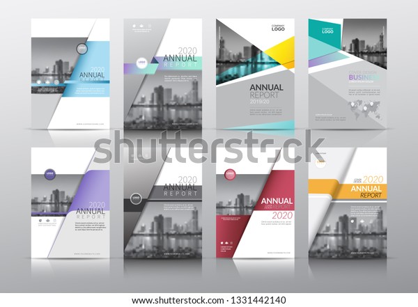 Set Cover Design Templates Annual Report Stock Vector (Royalty Free ...