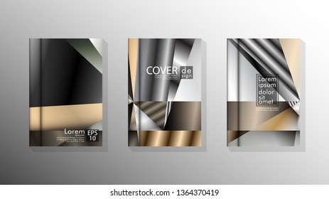 Set Cover design Triangle background abstract with neutrals colors