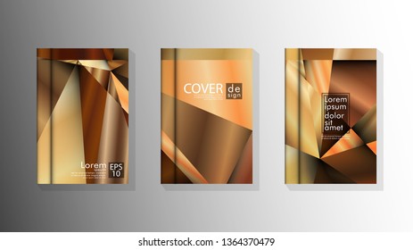 Set Cover design Triangle background abstract with luxurious colors