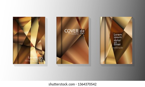 Set Cover design Triangle background abstract with luxurious colors
