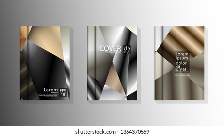 Set Cover design Triangle background abstract with neutrals colors