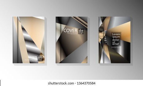 Set Cover design Triangle background abstract with neutrals colors