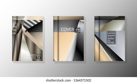 Set Cover design Triangle background abstract with neutrals colors