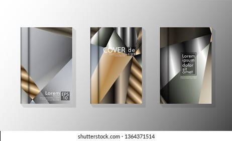 Set Cover design Triangle background abstract with neutrals colors