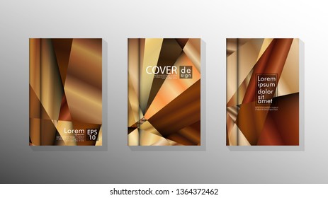Set Cover design Triangle background abstract with luxurious colors