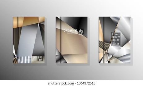 Set Cover design Triangle background abstract with neutrals colors