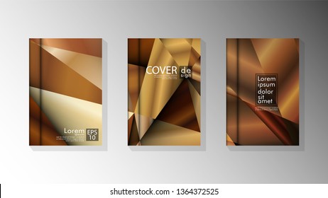 Set Cover design Triangle background abstract with luxurious colors