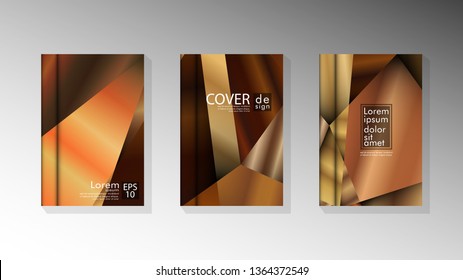Set Cover design Triangle background abstract with luxurious colors