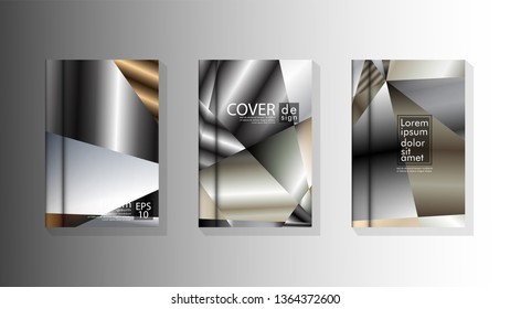 Set Cover design Triangle background abstract with neutrals colors